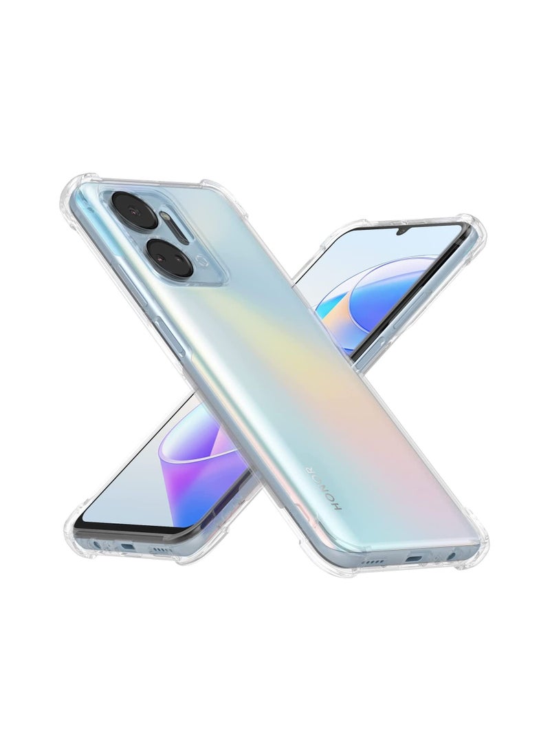 فيسوس حماية الكاميرا ، واضحة الغطاء المصدح النحيف ، حالة هاتف TPU مرنة مرنة For Honor X7A 5G ، شفاف