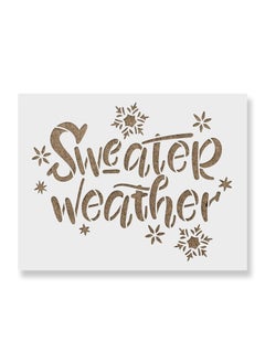 Sweater Weather Snowflakes Stencil Reusable Stencils for Painting Create DIY Sweater Weather Snowflakes Crafts and Projects