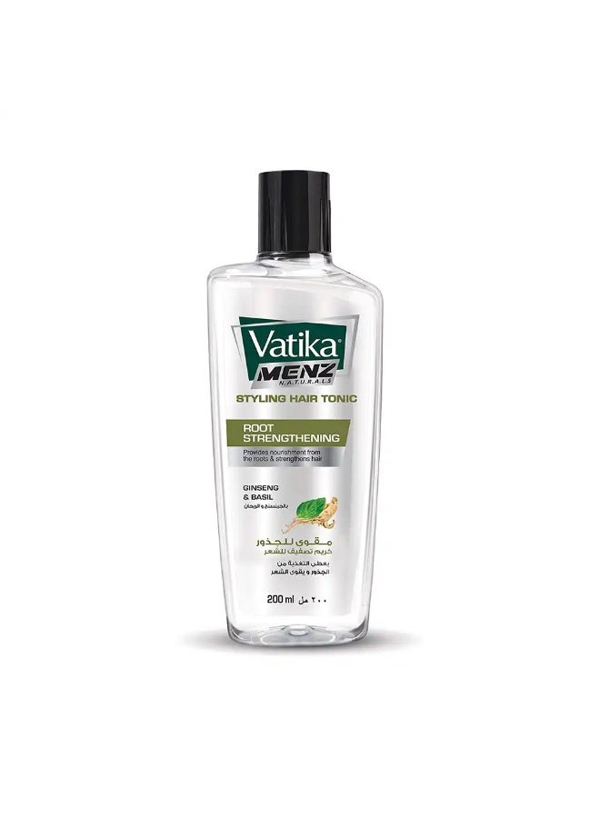 Vatika Menz Naturals Root Strengthening Styling Hair Tonic with Ginseng & Basil 200ml