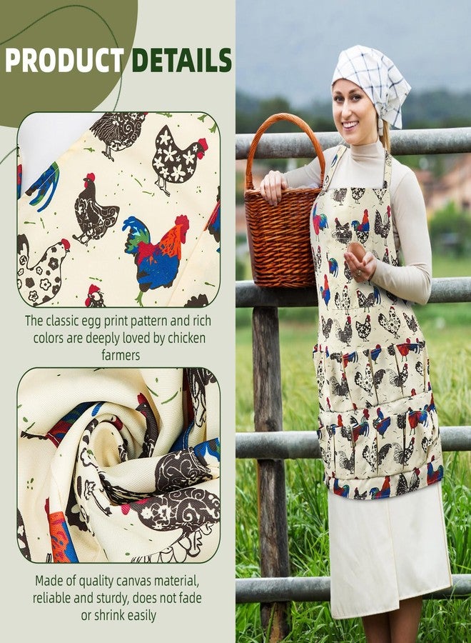 Hossmily 2 pack Egg Apron, Egg Collecting Apron for Chicken Duck Goose Eggs, with 13 Pockets Chicken Egg Apron for Women&Men - Image 2