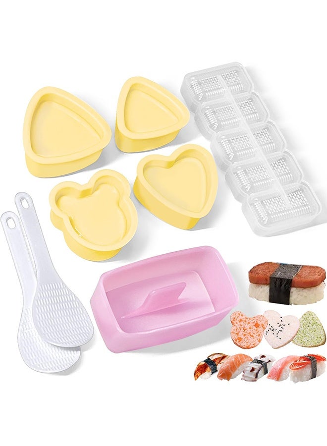 GIFT 8 Pcs Onigiri Mold, Rice Mold Musubi Maker Kit, Musubi Maker Press Mold, Classic Triangle Rice Ball Mold Maker Sushi Mold for Kid Lunch Bento, Home DIY - Image 1