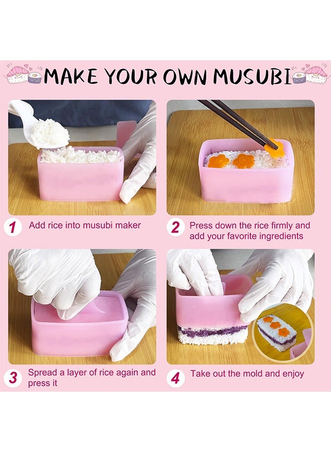 GIFT 8 Pcs Onigiri Mold, Rice Mold Musubi Maker Kit, Musubi Maker Press Mold, Classic Triangle Rice Ball Mold Maker Sushi Mold for Kid Lunch Bento, Home DIY - Image 3
