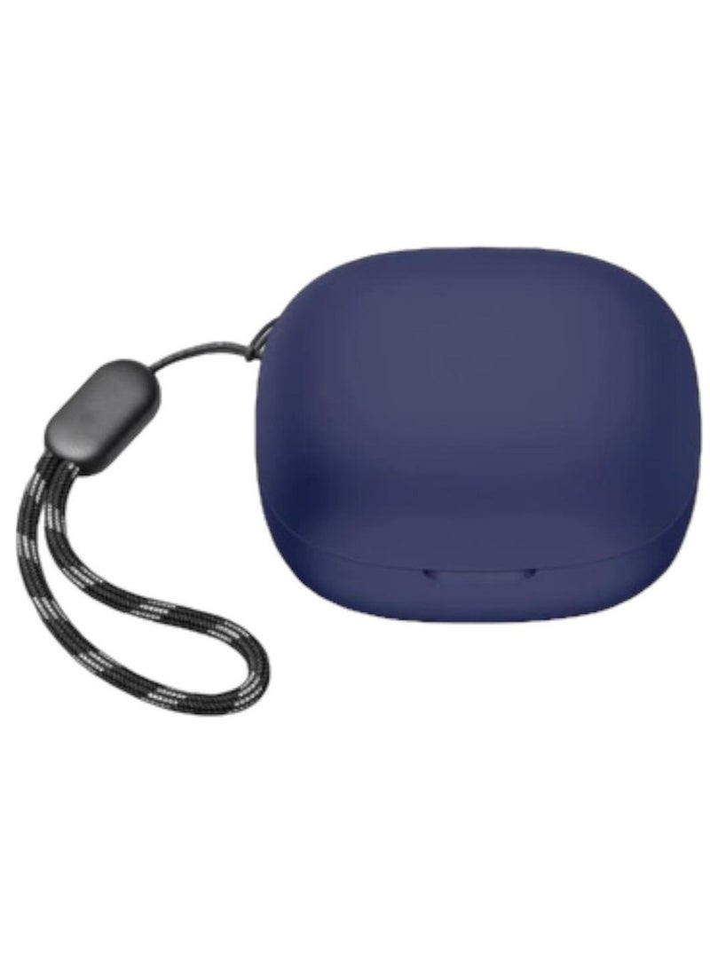 غطاء حافظة متوافق مع سماعات ANker Soundcore R50i VI مقاوم للصدمات مع حلقة تثبيت (أزرق) - Image 1