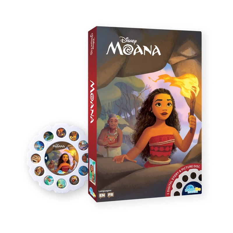 Moonlite Storytime - Disney's Moana Storytime Disc - A Magical Way to Read Together - Projector Sold Separately - Digital Story w/ Sound FX - Learning Gifts for Kids Ages 1 Year & Up - Image 1