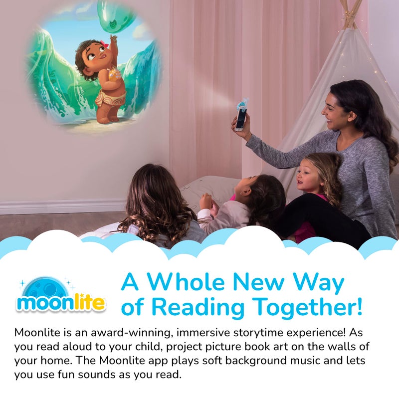 Moonlite Storytime - Disney's Moana Storytime Disc - A Magical Way to Read Together - Projector Sold Separately - Digital Story w/ Sound FX - Learning Gifts for Kids Ages 1 Year & Up - Image 3