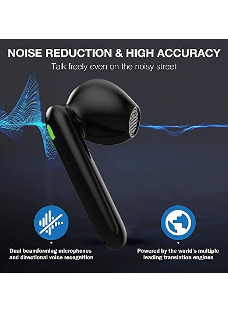 Timekettle - Black Timekettle WT2 Edge W3 Translator Device: Bidirectional Simultaneous Translation, 40 Languages & 93 Accents Online. Translator Earbuds with APP. Compatible with iOS & Android. - Image 1