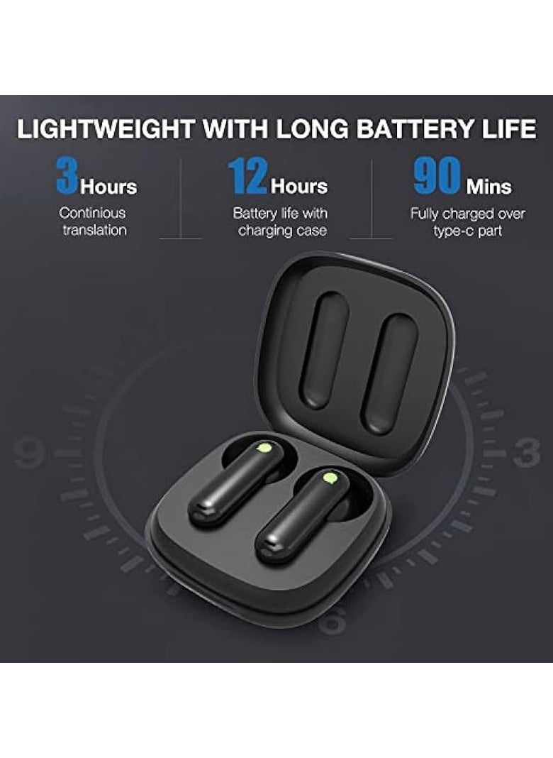 Timekettle - Black Timekettle WT2 Edge W3 Translator Device: Bidirectional Simultaneous Translation, 40 Languages & 93 Accents Online. Translator Earbuds with APP. Compatible with iOS & Android. - Image 1