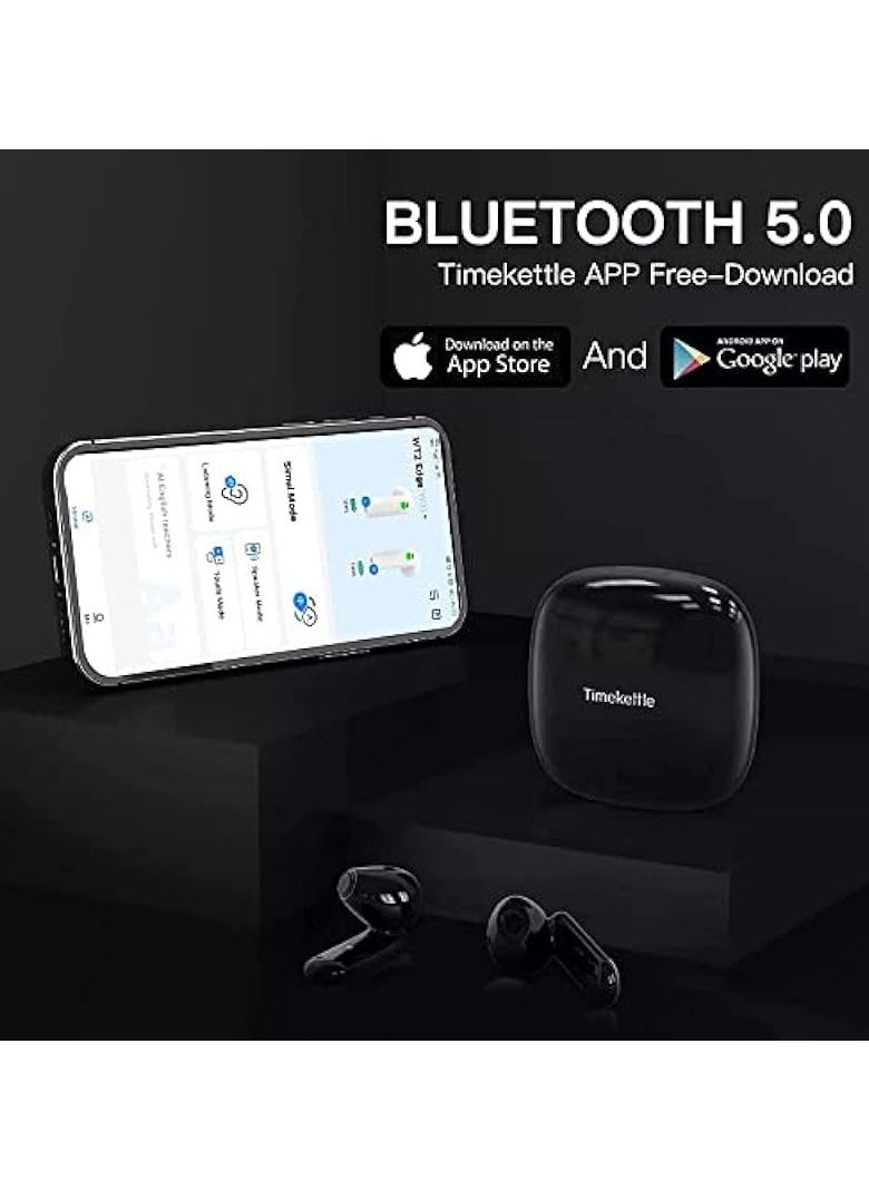 Timekettle - Black Timekettle WT2 Edge W3 Translator Device: Bidirectional Simultaneous Translation, 40 Languages & 93 Accents Online. Translator Earbuds with APP. Compatible with iOS & Android. - Image 1