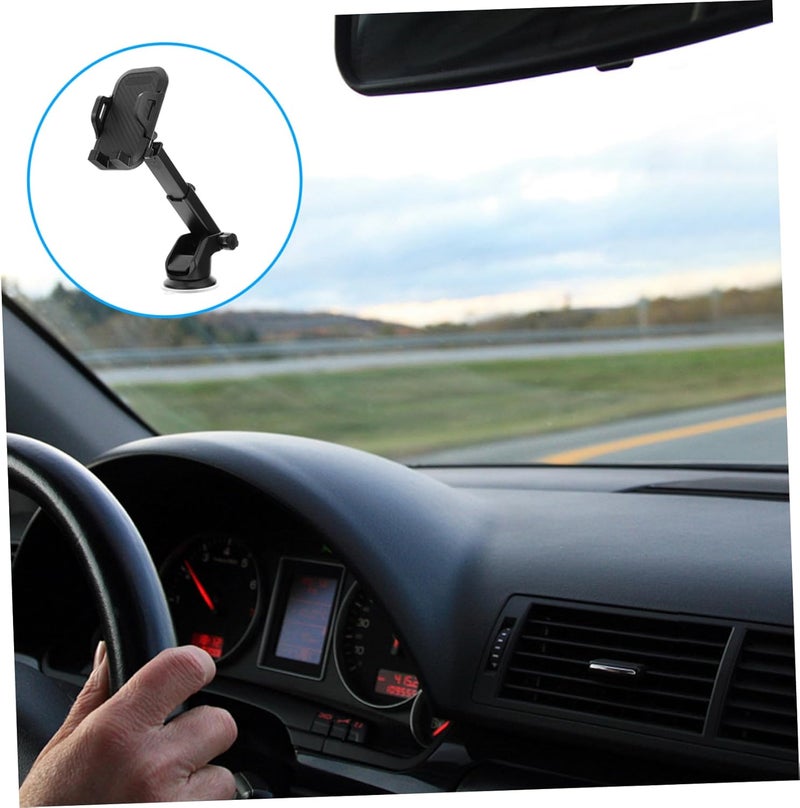 Car Phone Holder with Suction Cup for Dashboard and Air Vent Navigation Mount for Vehicle Strong Grip Compact Design Compatible with Smartphones and Wear Resistant Material - Image 5