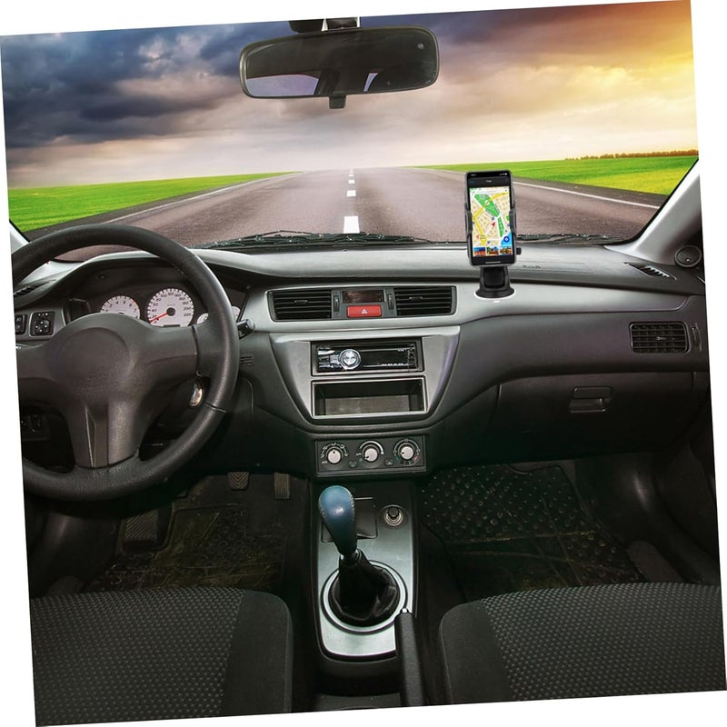 Car Phone Holder with Suction Cup for Dashboard and Air Vent Navigation Mount for Vehicle Strong Grip Compact Design Compatible with Smartphones and Wear Resistant Material - Image 2