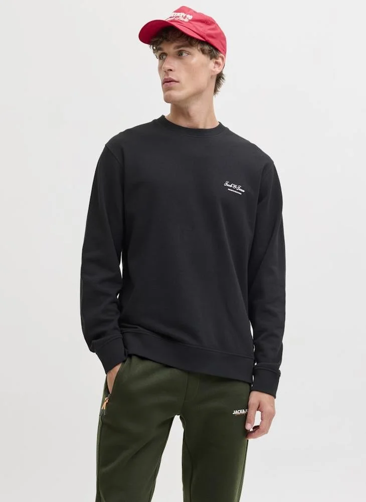JACK & JONES  Graphic Crew Neck Sweatshirt for Men | Best Price UAE