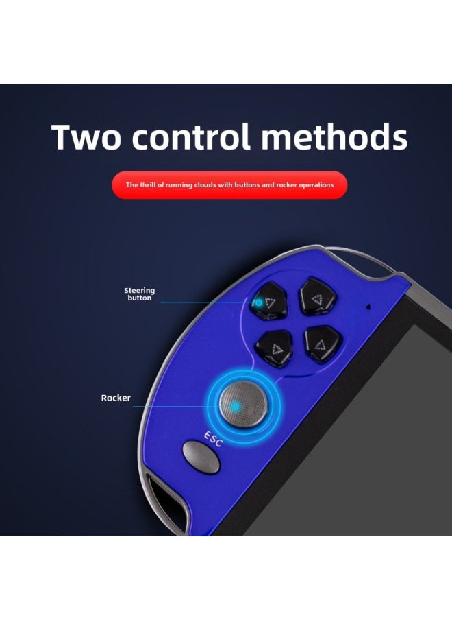Generic - 6.5-inch HD Screen X16 Handheld Game Machine GBA Arcade Pokemon Retro Game Machine-Product Color:Blue And Red-Model:x40mini (double Version) - Image 1
