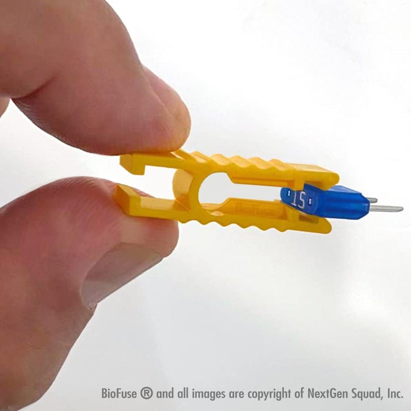 BIOFUSE مجموعة BioFuse 12 AWG Mini APM ATM Quick TAP: 2 محولات إضافة دائرة لسيارة، 4 (15A) فيوزات شفرات، 4 أربطة سحاب + أداة سحب الفيوز - Image 5