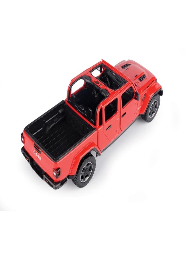 MOTORMAX لعبة موتورماكس 2021 غلادياتور روبكون (مفتوح السقف) شاحنة بيك أب حمراء 124-127 نموذج سيارة مصنوعة من المعدن من موتورماكس 79370 - Image 3
