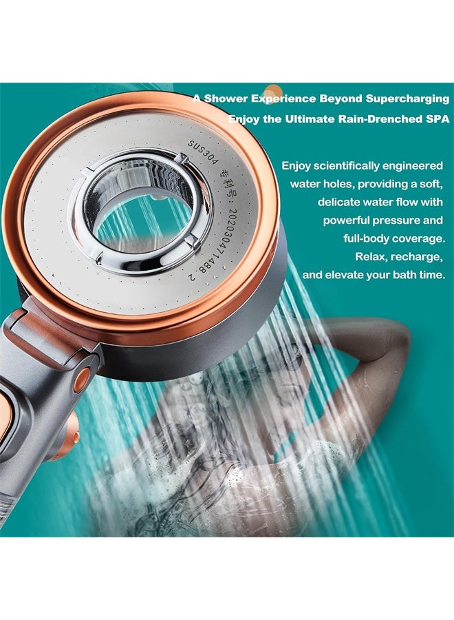 هومستر 3 أوضاع تعديل فلتر رأس دش الضغط العالي ، يزيل الكلور ، للماء الصلب وتساقط الشعر ، مزدوج الجانب ميكرو نانو فقاعة التكنولوجيا - Image 4