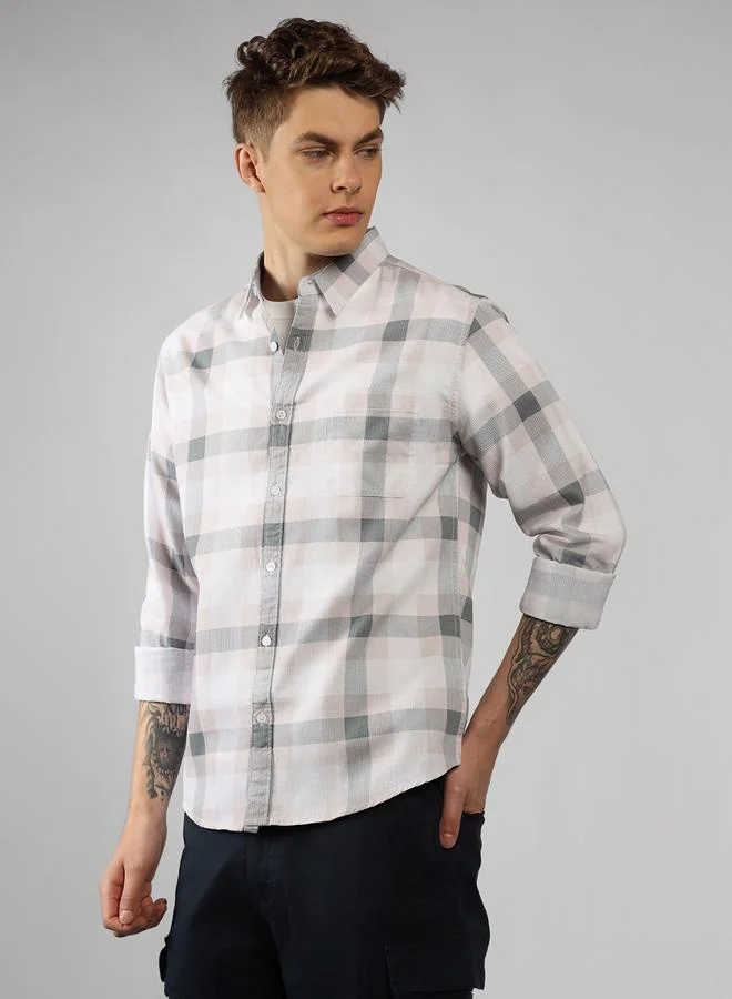 Dennis Lingo Men's Regular Fit Multi-Color Casual Shirt