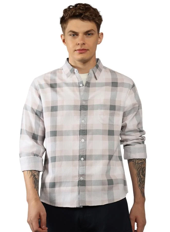Dennis Lingo Men's Regular Fit Multi-Color Casual Shirt