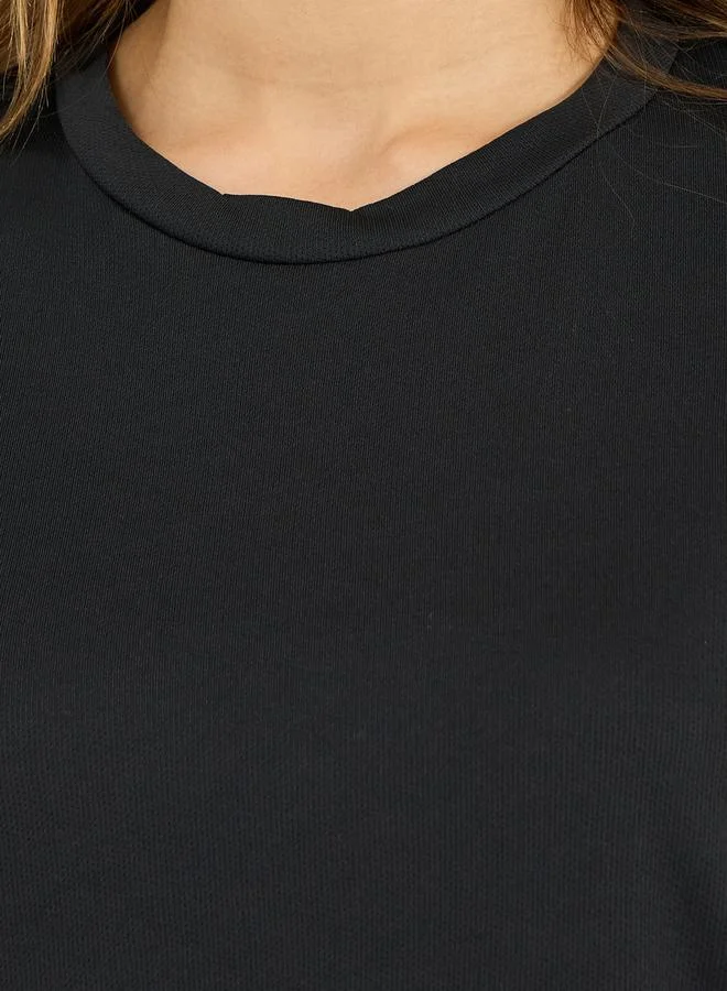 ستايلي مجموعة من 2 بلوزة سادة بأكمام قصيرة