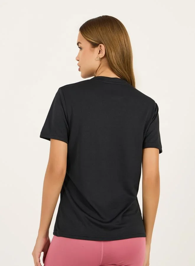 Styli Active Pack of 2 - Textured Short Sleeves Top