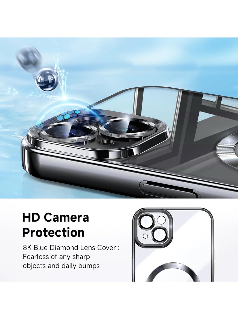 ELTRAZONE iPhone 14 Case with Integrated Camera Lens Protection [TOP N56 Magnets] [Military Grade Drop Protection] for Magsafe Women Men iPhone 14 Cover Case 6.1" Black - Image 3
