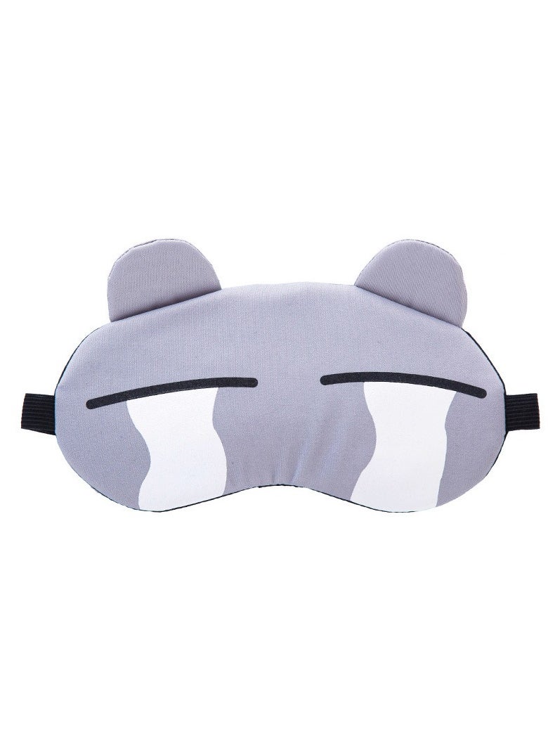 Cute cartoon expression sleeping eye mask sleeping eye mask soft and comfortable eye mask eye mask children men women airplane travel nap night sleep  - Image 1