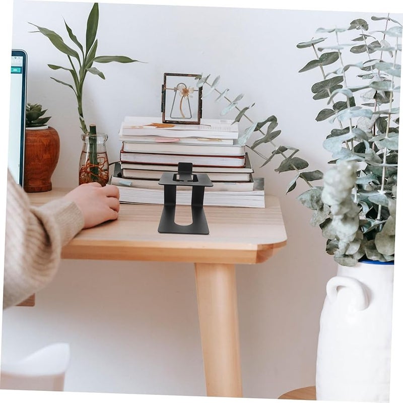 Black Speaker Stands With Desk Clamp For Desktop Bookshelf Speakers Unique Design - Image 3