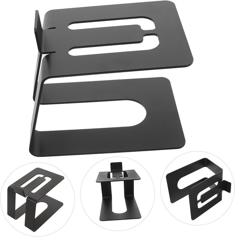 Black Speaker Stands With Desk Clamp For Desktop Bookshelf Speakers Unique Design - Image 4