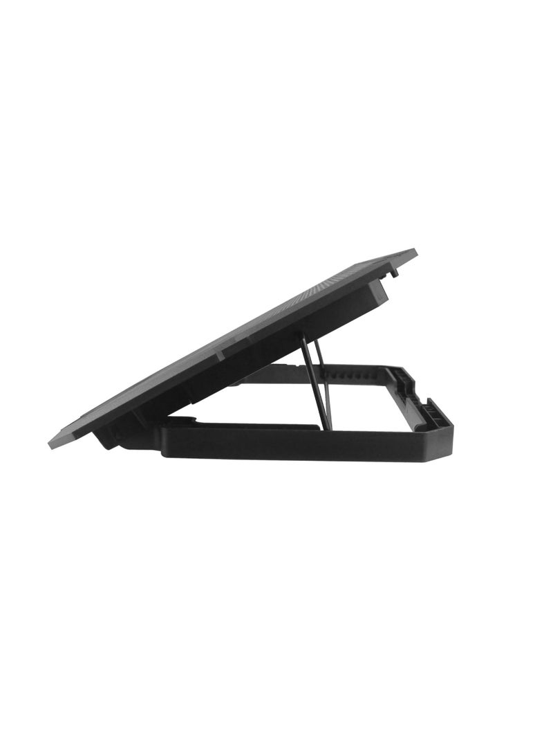 Utopia UC-502 ultra-thin laptop cooler with dual 14cm fans – LED lighting – dual USB ports – compatible with up to 17-inch laptops - Image 2