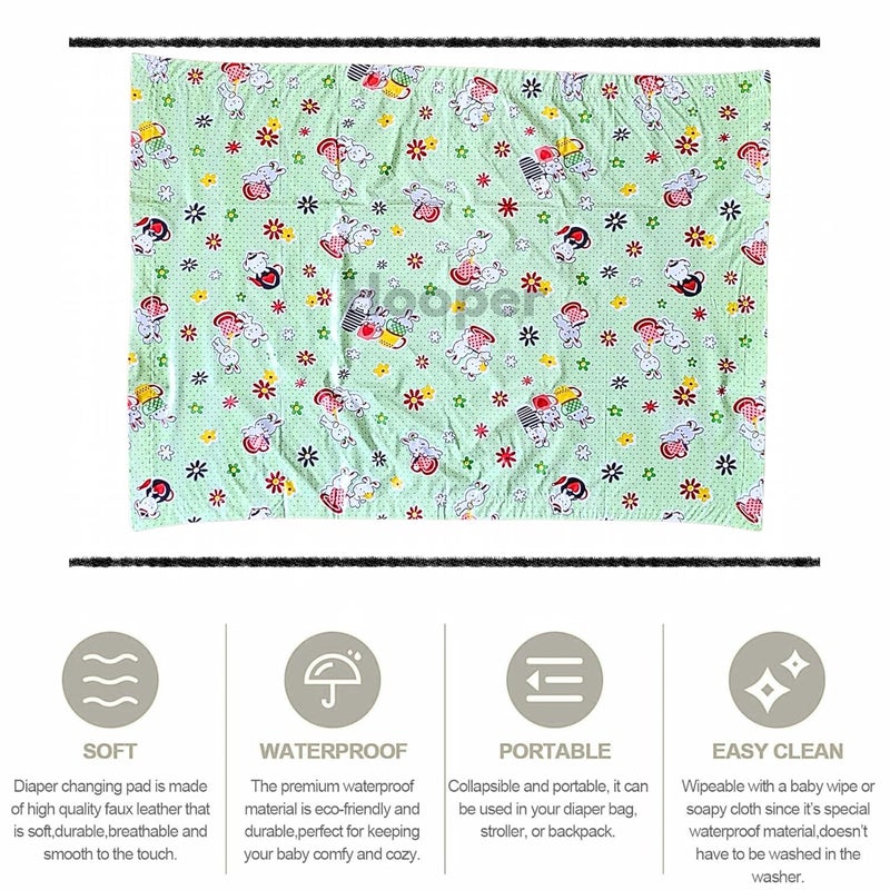 Hooper Water Proof Bed Protector for Baby Urine - Plastic Sheet for Bed Wetting -Thin, Soft, Easy to Fold & Carry, Large Size, Pack of 3, Assorted Trendy Prints, Design2 - Image 5