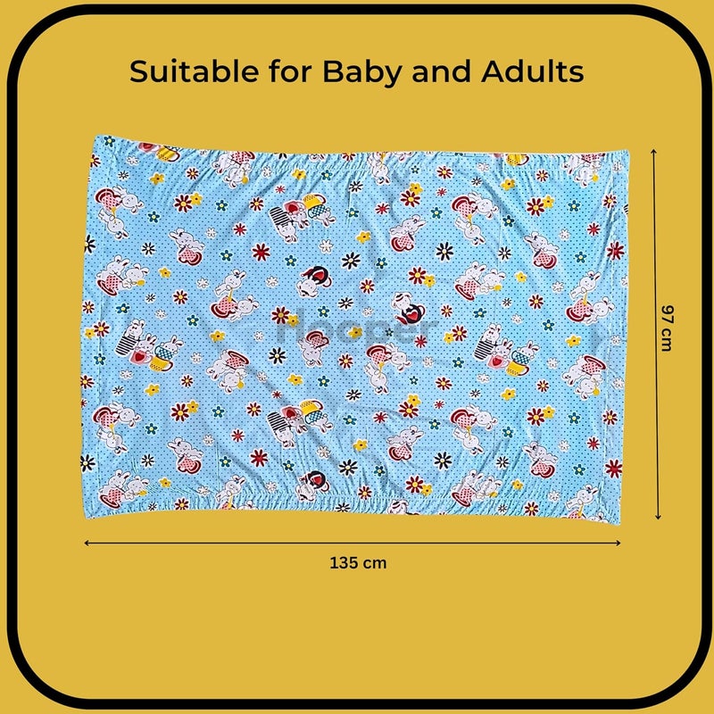 Hooper Water Proof Bed Protector for Baby Urine - Plastic Sheet for Bed Wetting -Thin, Soft, Easy to Fold & Carry, Large Size, Pack of 3, Assorted Trendy Prints, Design2 - Image 3