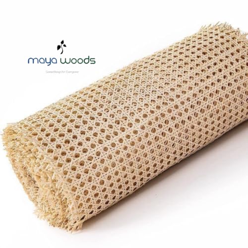 Maya Woods Premium PVC Rattan Cane Webbing Roll - Pre-Woven Synthetic Mesh Sheet for Chair, Cabinet, Basket, Almirah & DIY Projects - Durable All-Weather Cane Mat (16x18 Inch) - Image 3