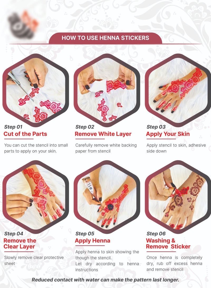 MAJARAT HENNA DESIGN STICKER FOR ADULT - MJ 240 - Image 4