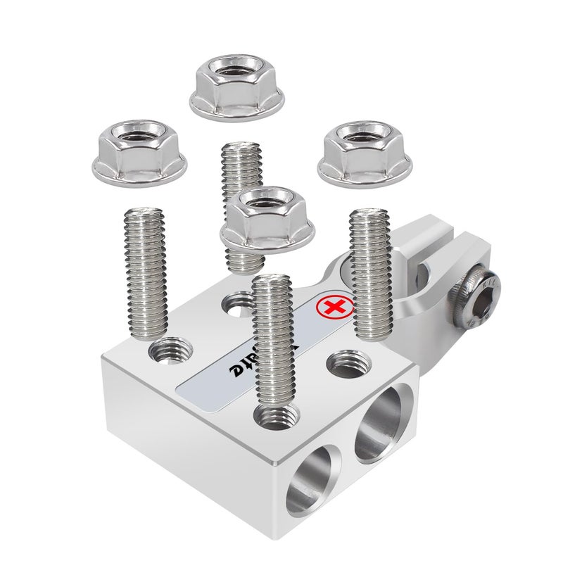 Vgate 8-Way Lead Acid Battery Terminal Connector, AGM Post Terminal Ends, 8AWG up to 4/0(XL) AWG Gauge, Positive & Negative for SAE/DIN/EN Tapered Top Post - Image 3