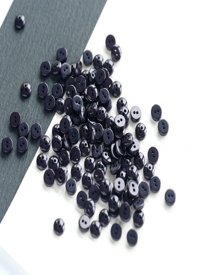 GANSSIA 150pcs 6mm (0.24 inch) Mini Size Black Buttons for Sewing 2 Holes Small Button for Garments Sewing or DIY Crafts Scrapbooking - Image 3