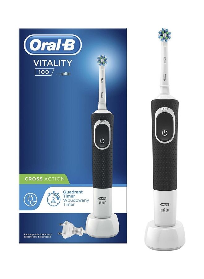 NIBEMINENT Vitality 100 Crossaction Power Toothbrush Black/White