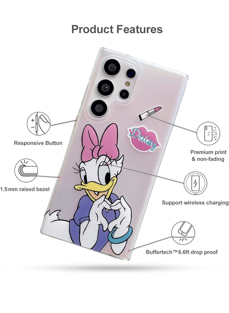X-level Samsung Galaxy S24 Ultra Case Cartoon Pattern Cover with Keychain Comfortable Touch Feeling Support Anti-dirty Anti-scratch Anti-drop Back Cover Protector Phone Shell Accessory - Image 3