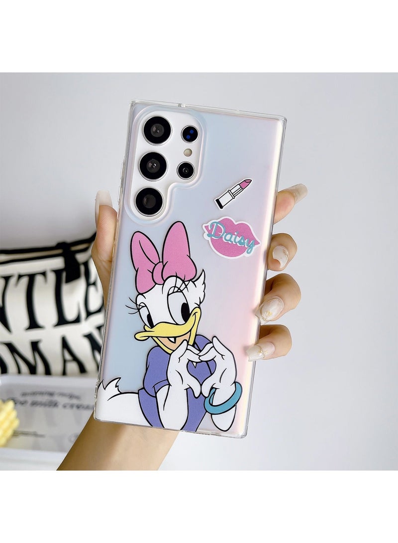 X-level Samsung Galaxy S24 Ultra Case Cartoon Pattern Cover with Keychain Comfortable Touch Feeling Support Anti-dirty Anti-scratch Anti-drop Back Cover Protector Phone Shell Accessory - Image 4