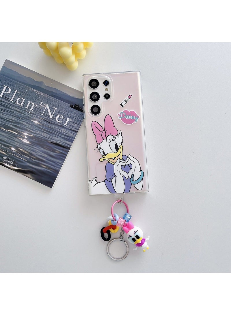 X-level Samsung Galaxy S24 Ultra Case Cartoon Pattern Cover with Keychain Comfortable Touch Feeling Support Anti-dirty Anti-scratch Anti-drop Back Cover Protector Phone Shell Accessory - Image 5