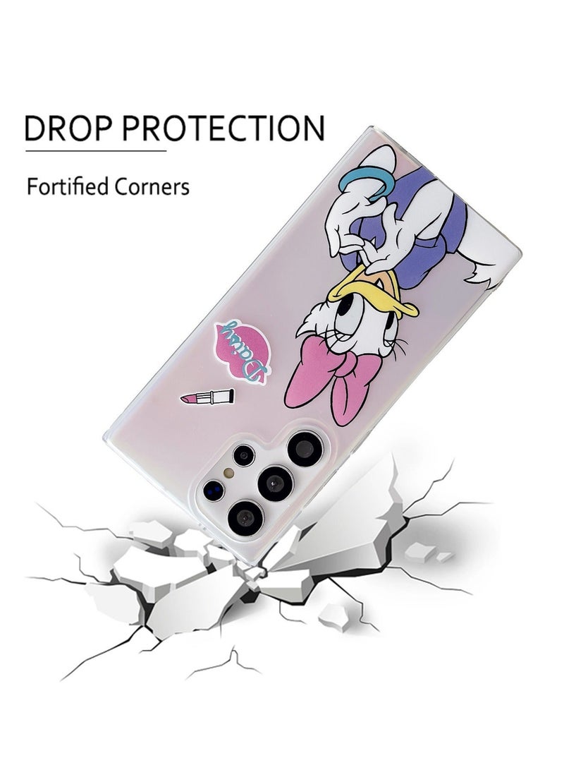 X-level Samsung Galaxy S24 Ultra Case Cartoon Pattern Cover with Keychain Comfortable Touch Feeling Support Anti-dirty Anti-scratch Anti-drop Back Cover Protector Phone Shell Accessory - Image 2