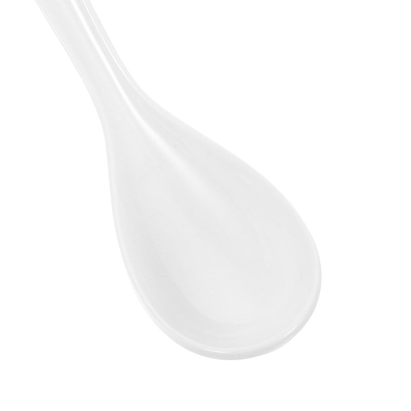 Melamine Soup Spoons Set of 6 White Ramen Ladles for Restaurant Catering - Image 4