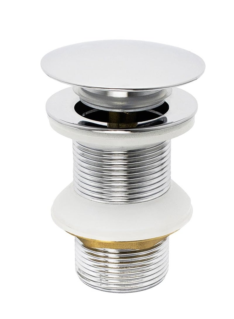 Pop Up Basin Plug - Solid Brass Click Clack Sink Waste Drainer, Universal G 1-1/4 Connection for All Standard Wash Basins, Sinks, Vanity