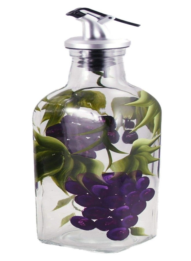 Grant Howard 52129 Grapes Hand Painted Oil and Vinegar Cruet, 16 oz. - Image 1
