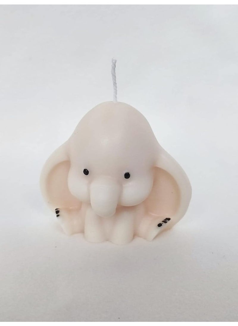 Polaris Fox Polaris Fox Baby Elephant Scented Soy Wax Candle Weight 75gm LXBXH 75x4x75cm Pure Soy Wax Candle Off White Color  - Image 1