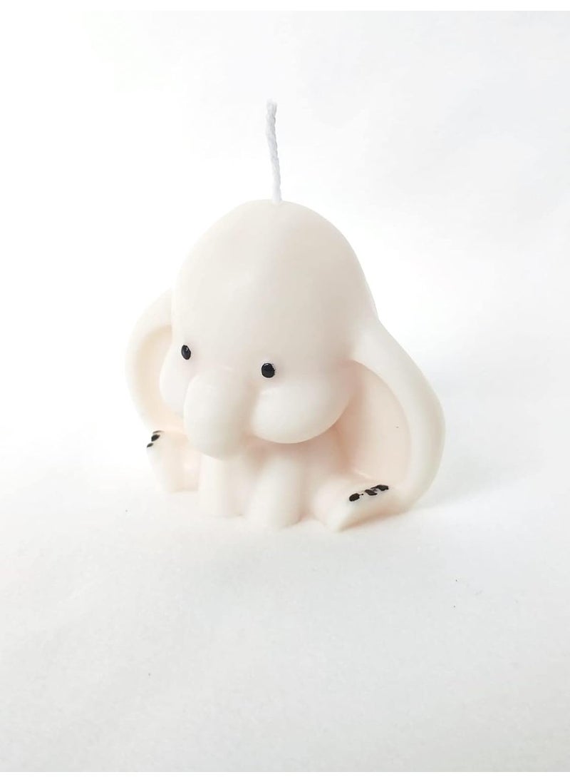 Polaris Fox Polaris Fox Baby Elephant Scented Soy Wax Candle Weight 75gm LXBXH 75x4x75cm Pure Soy Wax Candle Off White Color  - Image 2