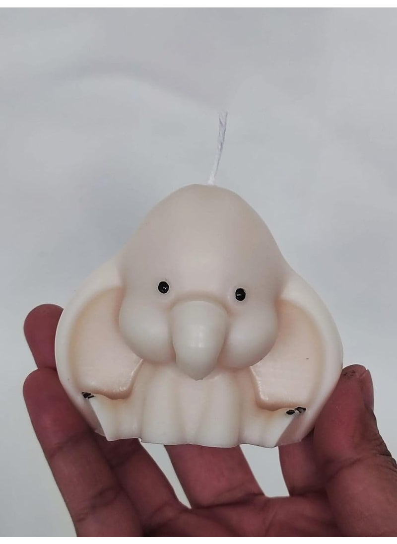 Polaris Fox Polaris Fox Baby Elephant Scented Soy Wax Candle Weight 75gm LXBXH 75x4x75cm Pure Soy Wax Candle Off White Color  - Image 5