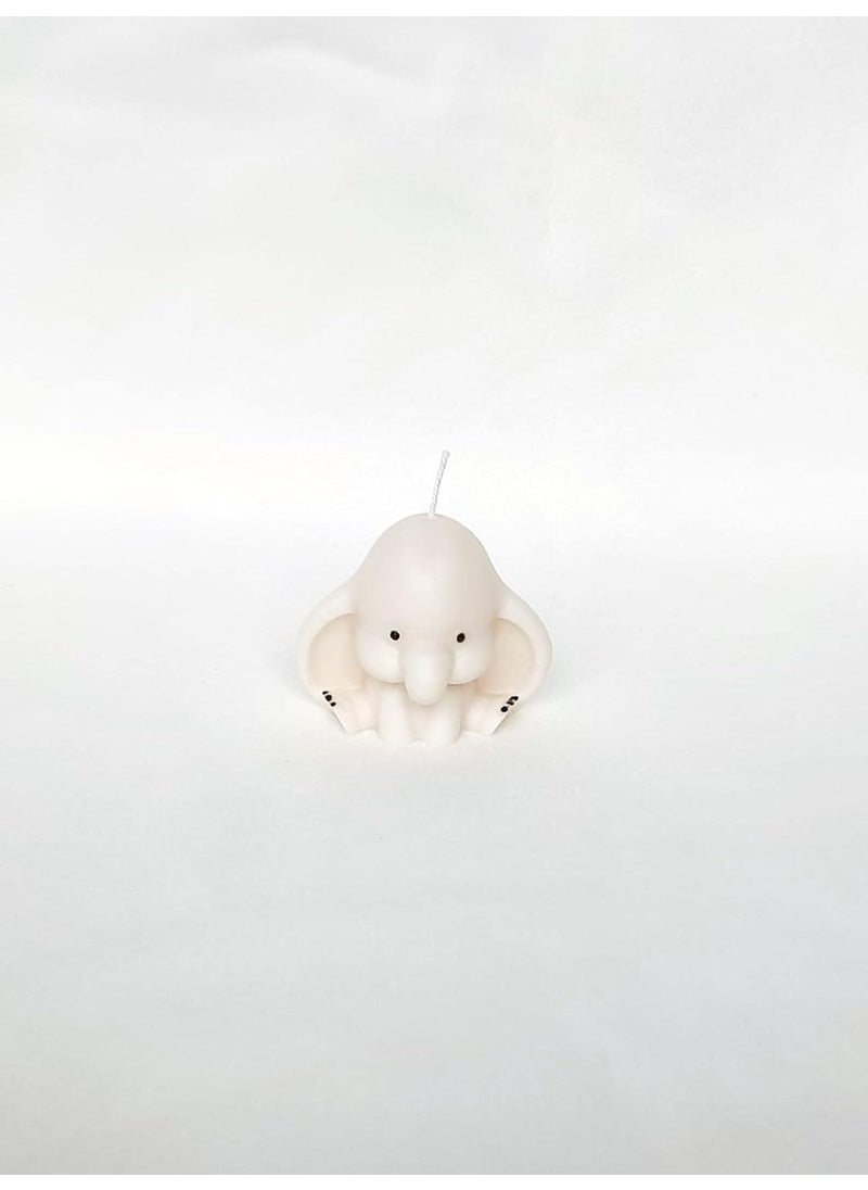 Polaris Fox Polaris Fox Baby Elephant Scented Soy Wax Candle Weight 75gm LXBXH 75x4x75cm Pure Soy Wax Candle Off White Color  - Image 4