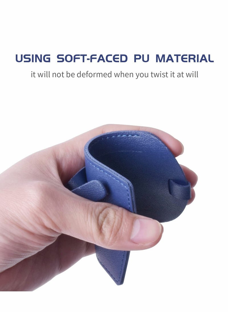 KASTWAVE Luggage Tags, 5 Pcs PU Leather Personalized Suitcase Tag Set, Travel Tags with Name ID Card and Sturdy Buckle Straps, Suitcases Identifier ID Labels for Men Women - Image 4