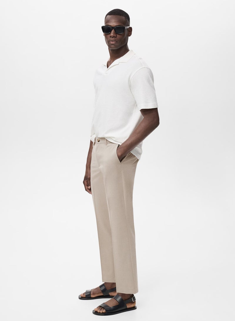 Bologna slim cropped comfort stretch trousers