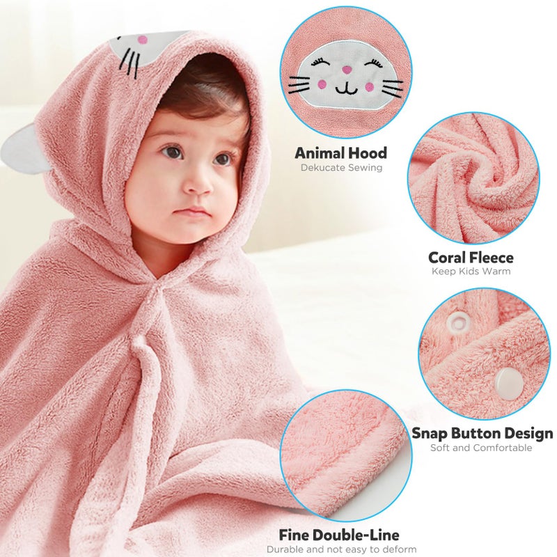 ROMASA Baby Bath Towel with Hooded Ultra Soft and Absorbent Toddlers Bathrobe Newborn Blanket Shower Gifts - Image 3