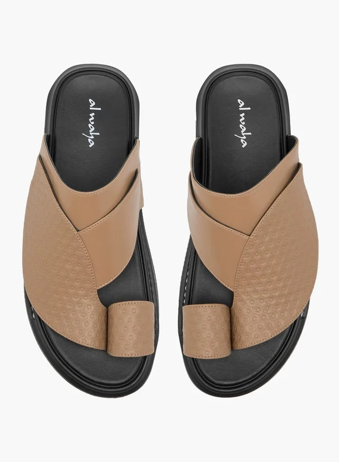 Al Waha Men Textured Slip-On Arabic Sandals